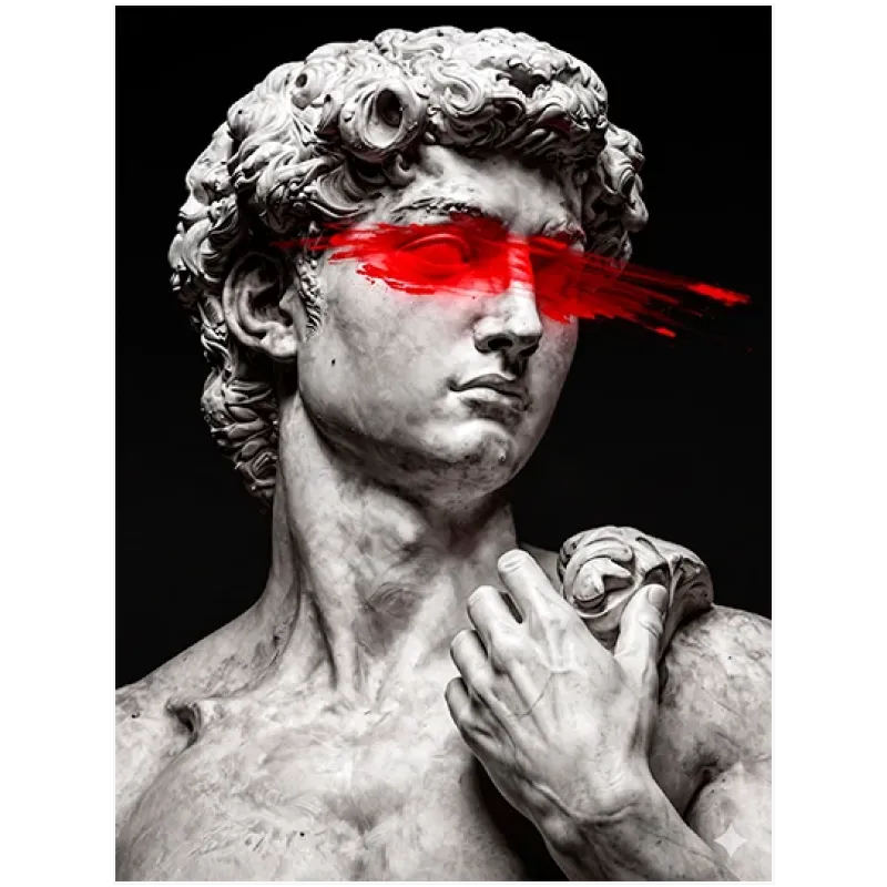 Άγαλμα του Δαβίδ Μοντέρνα Τέχνη Κόκκινο