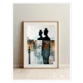 Caryatids Ancient Greece Abstract Canvas Gold Black
