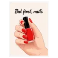 Μανικιούρ But First Nails Μοντέρνος Κόκκινο