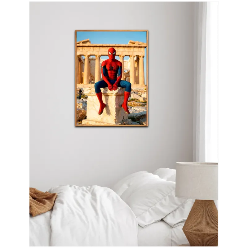 Ο Spider-Man στην Ακρόπολη Ποπ Αρτ Πίνακας