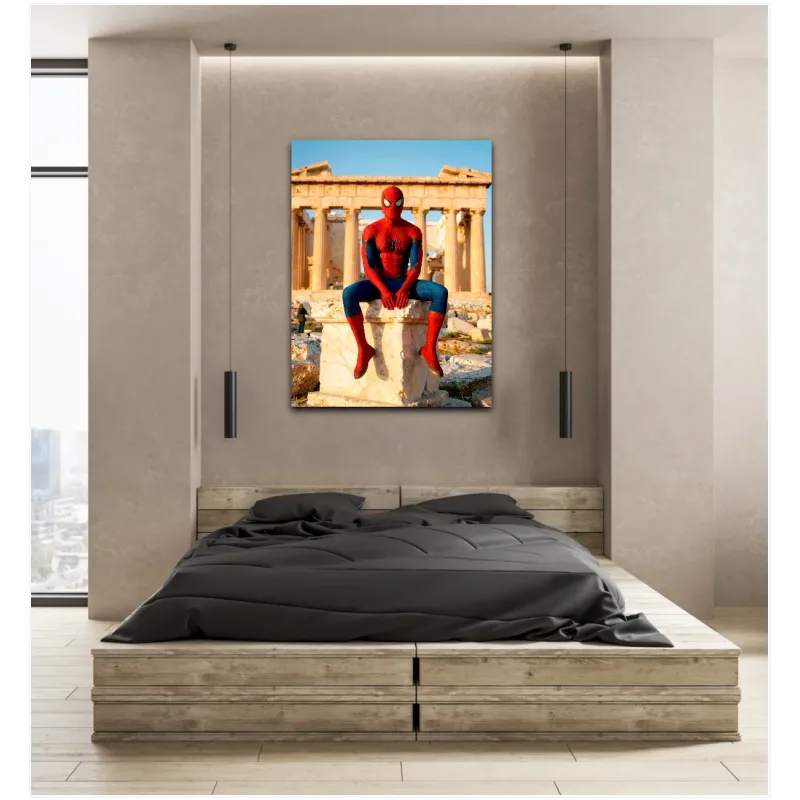 Ο Spider-Man στην Ακρόπολη Ποπ Αρτ Πίνακας