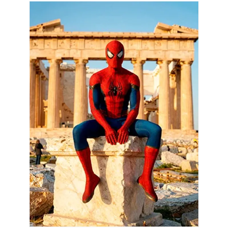 Ο Spider-Man στην Ακρόπολη Ποπ Αρτ Πίνακας