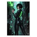 Cyberpunk Γυναίκα Μαχήτρια Neon Πράσινο Φως