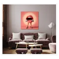 Surreal Lips Pop Art Pink Portrait