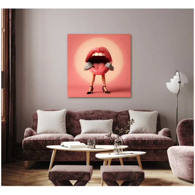 Σουρεαλιστικά Χείλη Pop Art Ροζ