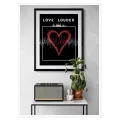 Αφίσα Love Louder με Καρδιά και Ηχητικά Κύματα