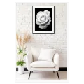 Black and White Rose Droplets Romantic Canvas