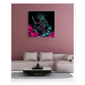 Σκελετός Punk με Ρόπαλο Neon Magenta Cyan
