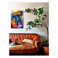 Colorful Boxer Dog Modern Expressionist Portrait Canvas
