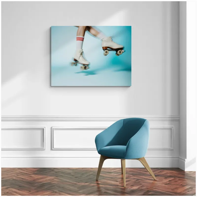 Ρετρό Πατίνια Roller Skates Vintage Γαλάζιο