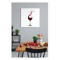 Red Wine Glass Splash Dynamic Ruby Canvas