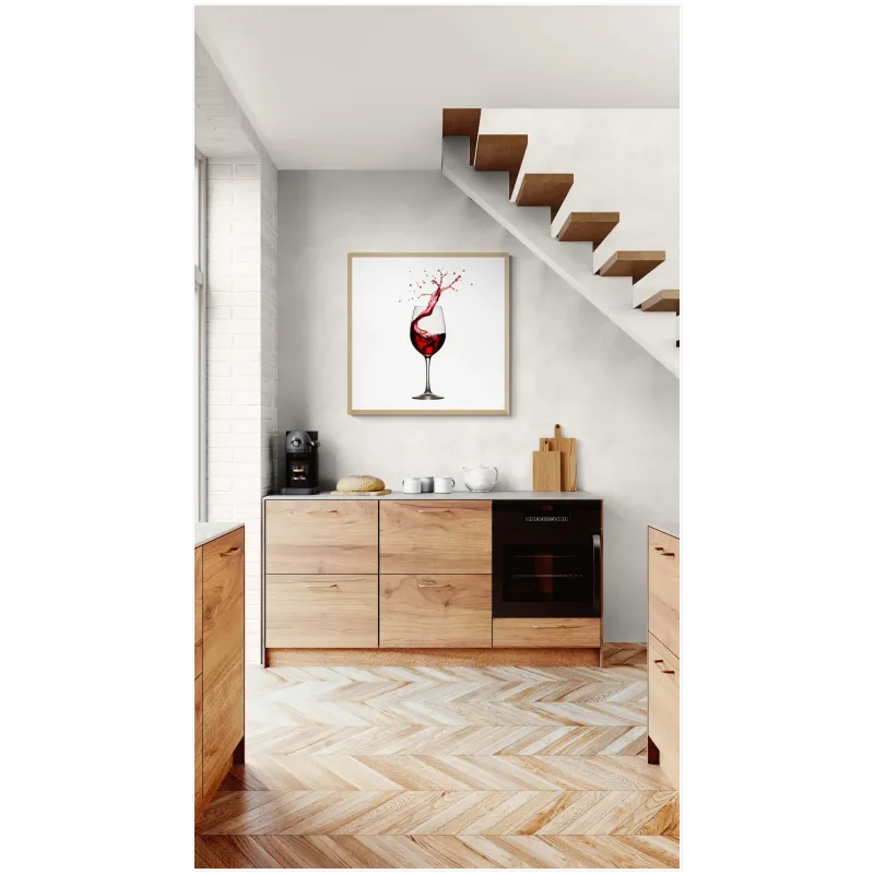 Red Wine Glass Splash Dynamic Ruby Canvas
