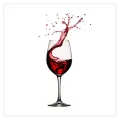Red Wine Glass Splash Dynamic Ruby Canvas