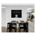 Albert Einstein Coffee Humor Black and White Wall Art