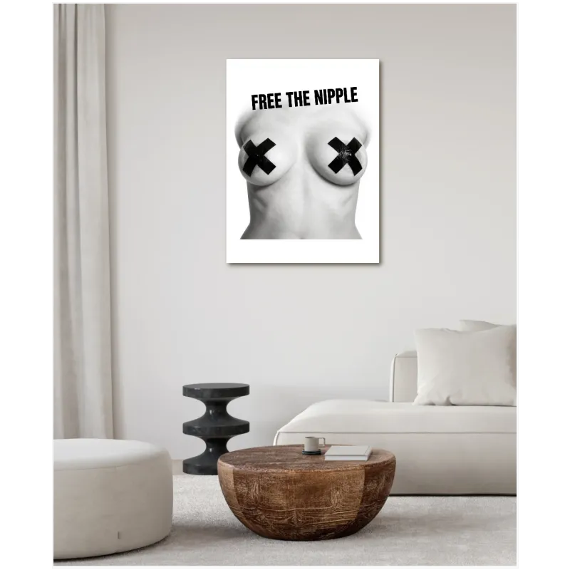 Γυναικείο Σώμα Free The Nipple Ασπρόμαυρο