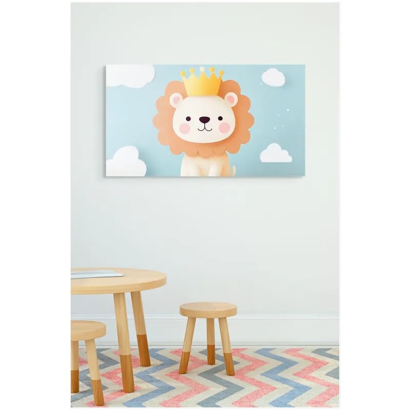 Cute Little Lion King Wall Art Canvas Print