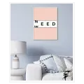 Μινιμαλιστική Αφίσα Κειμένου Need Weed Ροζ Φόντο