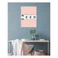 Μινιμαλιστική Αφίσα Κειμένου Need Weed Ροζ Φόντο