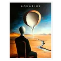 Aquarius Surrealist Figure in Desert Landscape Canvas Print