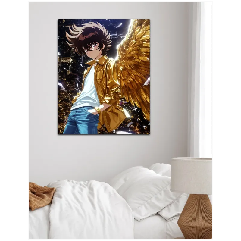 Ήρωας Anime με Χρυσά Φτερά Αγγέλου