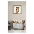 Cute Horse Portrait Illustration in Brown and Soft Blue