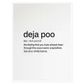 Ορισμός Deja Poo Χιουμοριστικό Κείμενο Μινιμαλ Ασπρόμαυρο