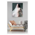 Female Portrait Fine Art Veil Ethereal White Grey
