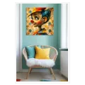 Geometric Pinocchio Portrait In Colorful Cubist Style