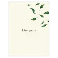 Live Gently Μινιμαλιστικός Πίνακας με Πράσινα Φύλλα