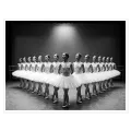Group of Ballerinas Black and White Photography Canvas Print