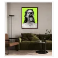 Σουρεαλιστικό Πορτραίτο Γυναίκας Λύκου με Πράσινο Φόντο