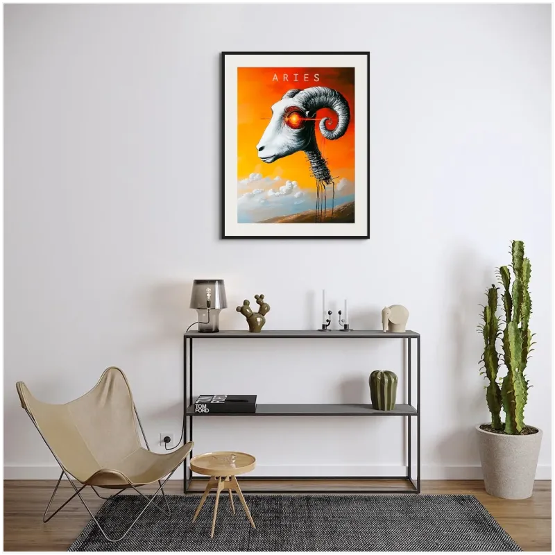 Πίνακας Aries Surrealism Σε Πορτοκαλί Φόντο