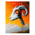 Πίνακας Aries Surrealism Σε Πορτοκαλί Φόντο