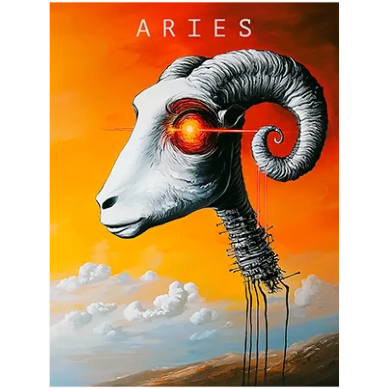 Πίνακας Aries Surrealism Σε Πορτοκαλί Φόντο
