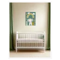 Cute Elephant with Rainbow Green Canvas Print