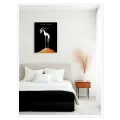 Απεικόνιση Αιγόκερως Minimalist Zodiac Art Μαύρο Φόντο