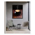 Φλιτζάνι Καφέ Latte Art Καρδιά Ζεστή Ατμόσφαιρα Καφέ Φόντο