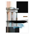 Αρχαία Ελληνική Αρχιτεκτονική Αφηρημένη Σύνθεση Μαύρο