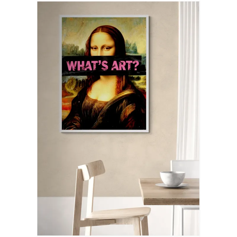 Πίνακας Μόνα Λίζα Pop Art με Φράση