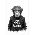 Πορτραίτο Χιμπατζή I'm Your Father Ασπρόμαυρο