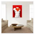Κλασικό Άγαλμα Κορμός Superman Pop Art Κόκκινο