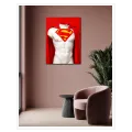 Κλασικό Άγαλμα Κορμός Superman Pop Art Κόκκινο