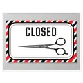 Πινακίδα Κλειστό Barber Shop Ψαλίδι Ρέτρο