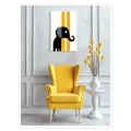 Αφαιρετικός Ελέφαντας Minimalist Μοντέρνα Γεωμετρία Κίτρινο Μαύρο