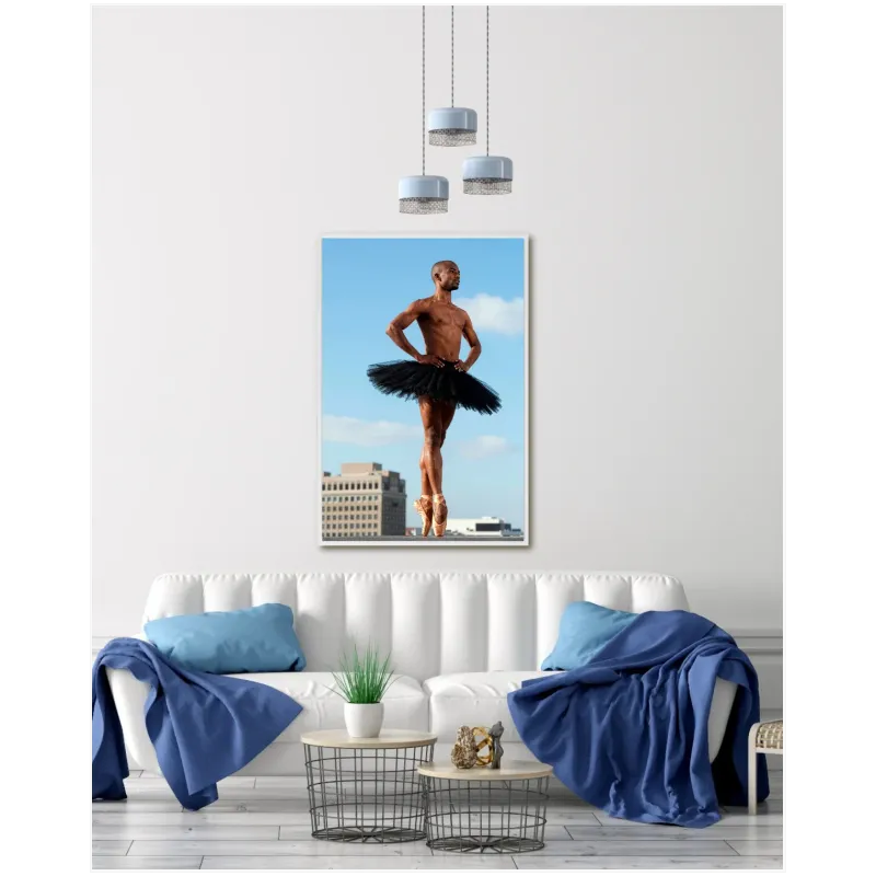 Male Ballet Dancer Pose in Urban Landscape