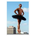 Male Ballet Dancer Pose in Urban Landscape
