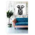 Elephant in Suit Surreal Black White Art