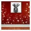 Elephant in Suit Surreal Black White Art