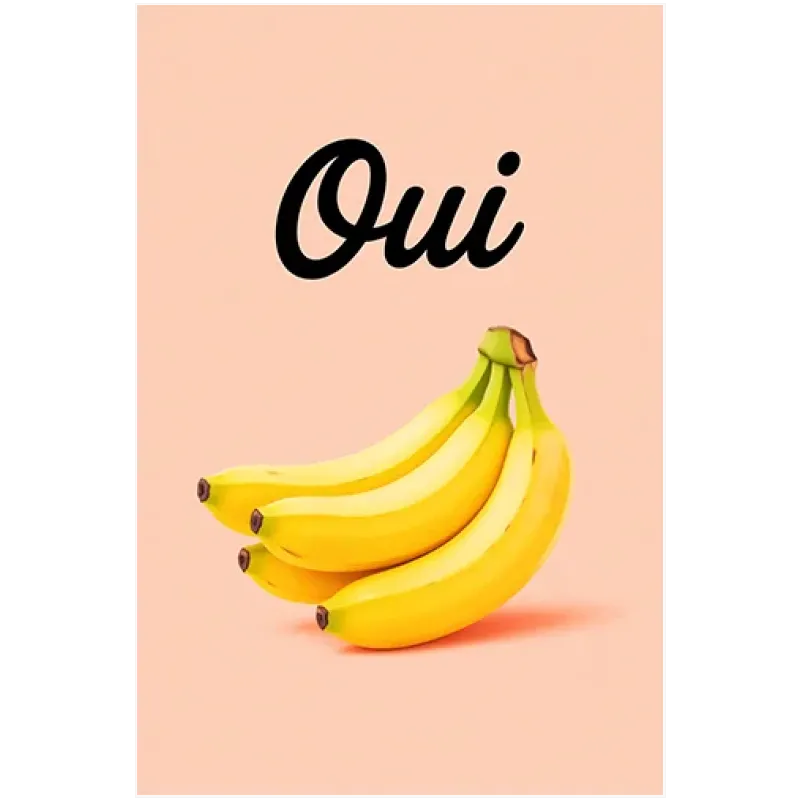 Πίνακας σε Καμβά Μπανάνες Oui Pop Art Ροζ