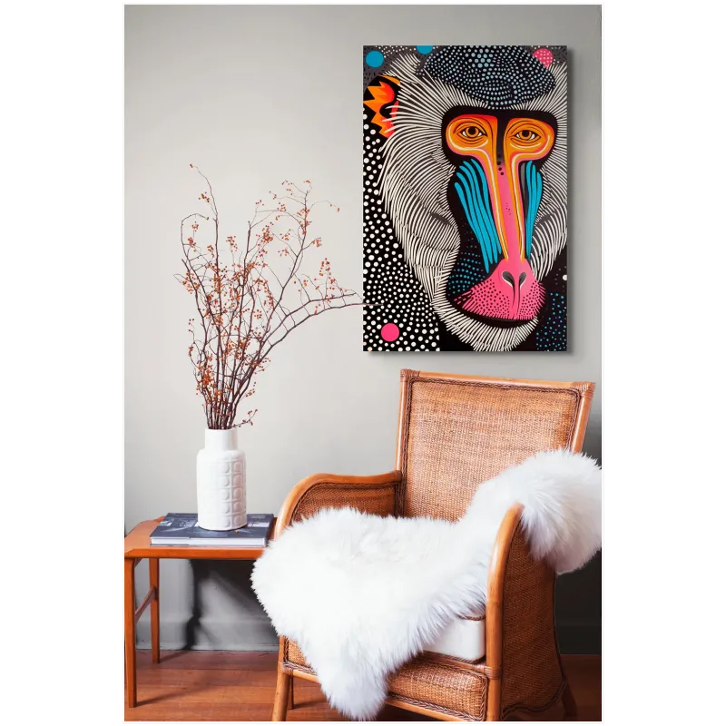 Πορτραίτο Πίθηκος Mandrill Pop Art Colorful